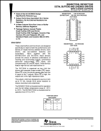 SNJ54BCT2240FK datasheet:  OCTAL BUFFERS AND LINE/MOS DRIVERS WITH 3-STATE OUTPUTS SNJ54BCT2240FK