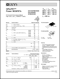 IXFM40N30 datasheet: 300V HiPerFET power MOSFET IXFM40N30
