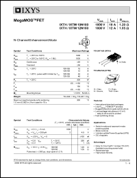 IXTM10N100 datasheet: 1000V HiPerFET power MOSFET IXTM10N100