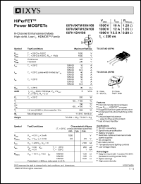 IXFH13N100 datasheet: 1000V power MOSFET IXFH13N100