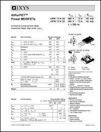 IXFN73N30 datasheet: 300V HiPerFET power MOSFET IXFN73N30