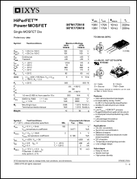 IXFK170N10 datasheet: 100V HiPerFET power MOSFET IXFK170N10