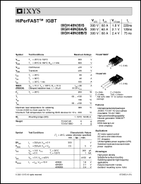 IXGH40N30B datasheet: 300V HiPerFAST IGBT IXGH40N30B