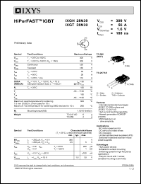 IXGH28N30 datasheet: 300V HiPerFAST IGBT IXGH28N30