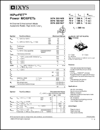 IXFN200N06 datasheet: 60V HiPerFET power MOSFET IXFN200N06