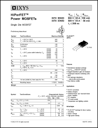 IXFX55N50 datasheet: 500V HiPerFET power MOSFET IXFX55N50