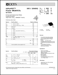 IXFJ32N50Q datasheet: 500V HiPerFET power MOSFET Q-class IXFJ32N50Q