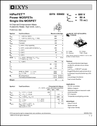 IXFN60N60 datasheet: 600V HiPerFET power MOSFET single die MOSFET IXFN60N60