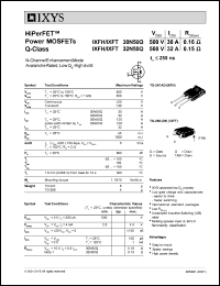 IXFH30N50Q datasheet: 500V HiPerFET power MOSFET IXFH30N50Q