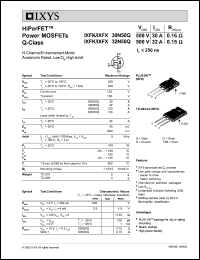 IXFK30N50Q datasheet: 500V HiPerFET power MOSFET Q-class IXFK30N50Q