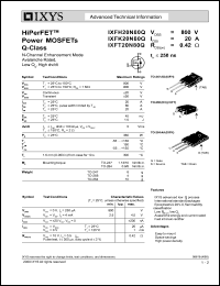 IXFH20N80Q datasheet: 800V HiPerFET power MOSFET Q-class IXFH20N80Q