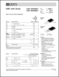 IXSK50N60BD1 datasheet: 600V IGBT with diode IXSK50N60BD1