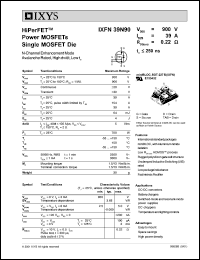 IXFN39N90 datasheet: 900V HiPerFET power MOSFET IXFN39N90