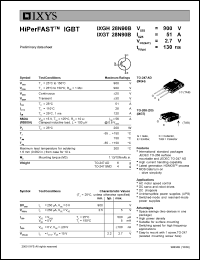 IXGT28N90B datasheet: 900V HiPerFAST IGBT IXGT28N90B