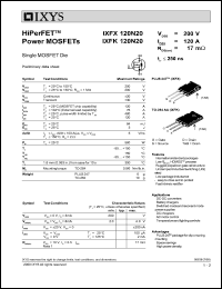 IXFK120N20 datasheet: 200V HiPerFET power MOSFET IXFK120N20