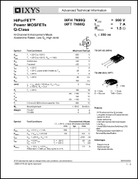 IXFT7N90Q datasheet: 900V HiPerFET power MOSFET Q-class IXFT7N90Q