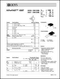 IXGH15N120B datasheet: 1200V HiPerFAST IGBT IXGH15N120B