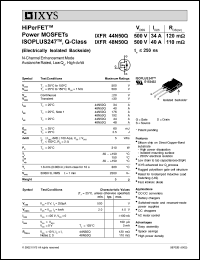 IXFR44N50Q datasheet: 500V HiPerFET power MOSFET IXFR44N50Q