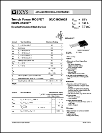 IXUC100N055 datasheet: 55V trench power MOSFET IXUC100N055