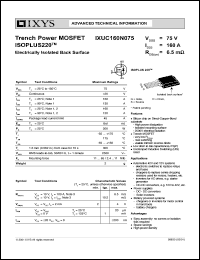 IXUC160N075 datasheet: 160V trench power MOSFET IXUC160N075