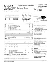 DSEC16-06AC datasheet: 600V HiPerDynFRED epitaxial diode DSEC16-06AC