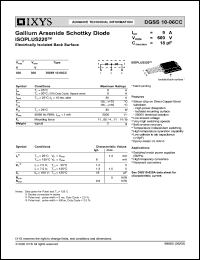 DGSS10-06CC datasheet: 600V gallium arsenide schottky diode DGSS10-06CC