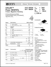 IXFT60N20F datasheet: 200V HiPerRF power MOSFET IXFT60N20F