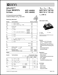 IXFE44N50Q datasheet: 500V HiPerFET power MOSFET IXFE44N50Q