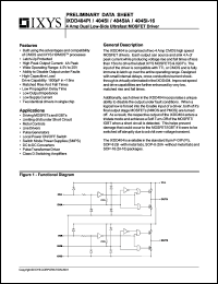 IXDD404SIA datasheet: 4Amp dual low-side ultrafast MOSFET driver IXDD404SIA