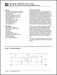 IXDD414YI datasheet: 14Amp low-side ultrafast MOSFET driver IXDD414YI