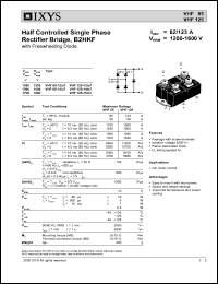 VHF125-12IO7 datasheet: 1200V half controlled single phase rectifier bridge VHF125-12IO7