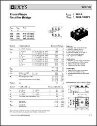 VUO105-18NO7 datasheet: 1800V three phase rectifier bridge VUO105-18NO7