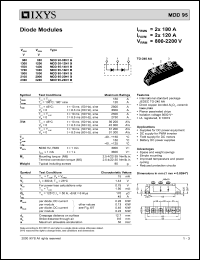 MDD95-20N1B datasheet: 2000V diode module MDD95-20N1B