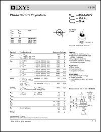 CS35-14IO2 datasheet: 1400V phase control thyristor CS35-14IO2
