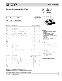 DSS2X41-01A datasheet: 100V power schottky rectifier with common cathode DSS2X41-01A