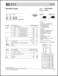 DSI45-08A datasheet: 800V rectifier diode DSI45-08A