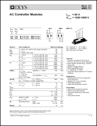 MMO75-12IO1 datasheet: 1200V AC controller module MMO75-12IO1