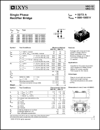 VBO72-08NO7 datasheet: 800V single phase rectifier bridge VBO72-08NO7