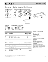 MUBW15-12A7 datasheet: 1600V converter - brake - inverter module MUBW15-12A7