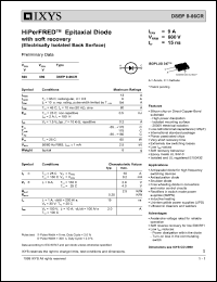 DSEP9-06CR datasheet: 600V HiPerFRED epitaxial diode with soft recovery DSEP9-06CR