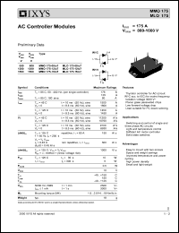 MLO175-16IO7 datasheet: 1600V AC controller module MLO175-16IO7