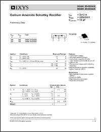 DGSK20-022AS datasheet: 220V gallium arsenide schottky rectifier DGSK20-022AS
