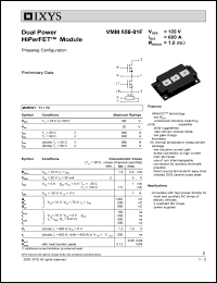 VMM650-01F datasheet: 100V dual power HiPerFET module VMM650-01F