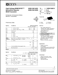 IXBH9N160G datasheet: 1600V high volatge BIMOSFET IXBH9N160G