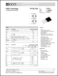 FII50-12E datasheet: 1200V IGBT phaseleg FII50-12E