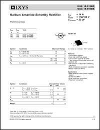 DGS10-015BS datasheet: 150V gallium arsenide schottky rectifier DGS10-015BS