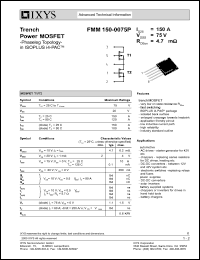 FMM150-0075P datasheet: 150V trench power MOSFET FMM150-0075P