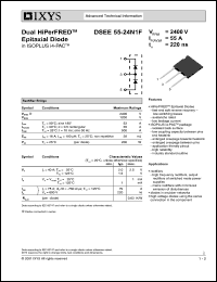 DSEE55-24N1F datasheet: 2400V dual HiPerFRED epitaxial diode DSEE55-24N1F