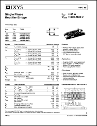 VBO65-08NO7 datasheet: 800V single phase rectifier bridge VBO65-08NO7