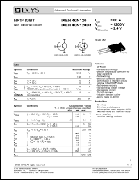 IXEN40N120D1 datasheet: 1200V NPT IGBT IXEN40N120D1